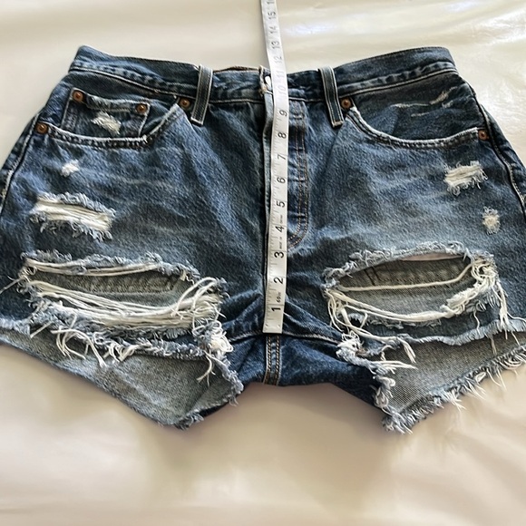 Levi’s 501 Cut Off Shorts High Rise Size 29 - Picture 6 of 16